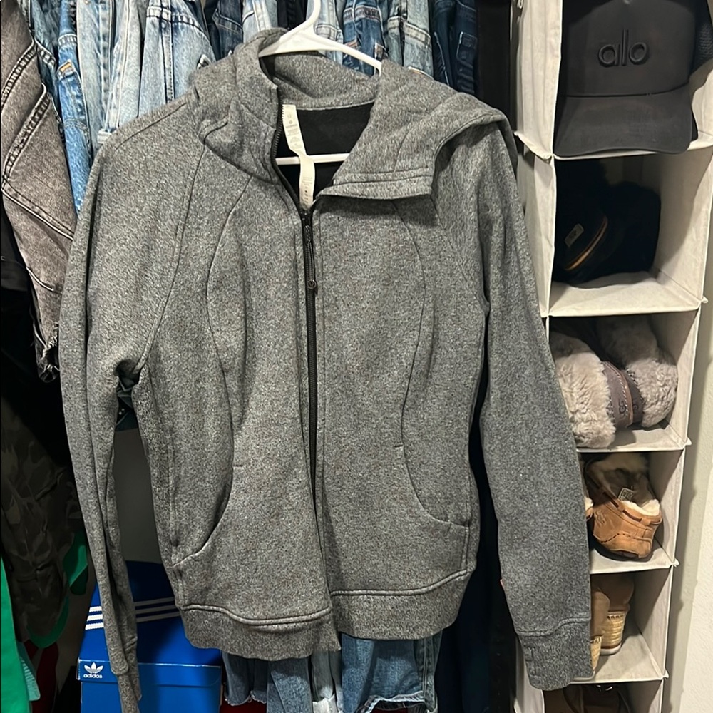 Lululemon Athletica Heathered Gray Scuba Jacket